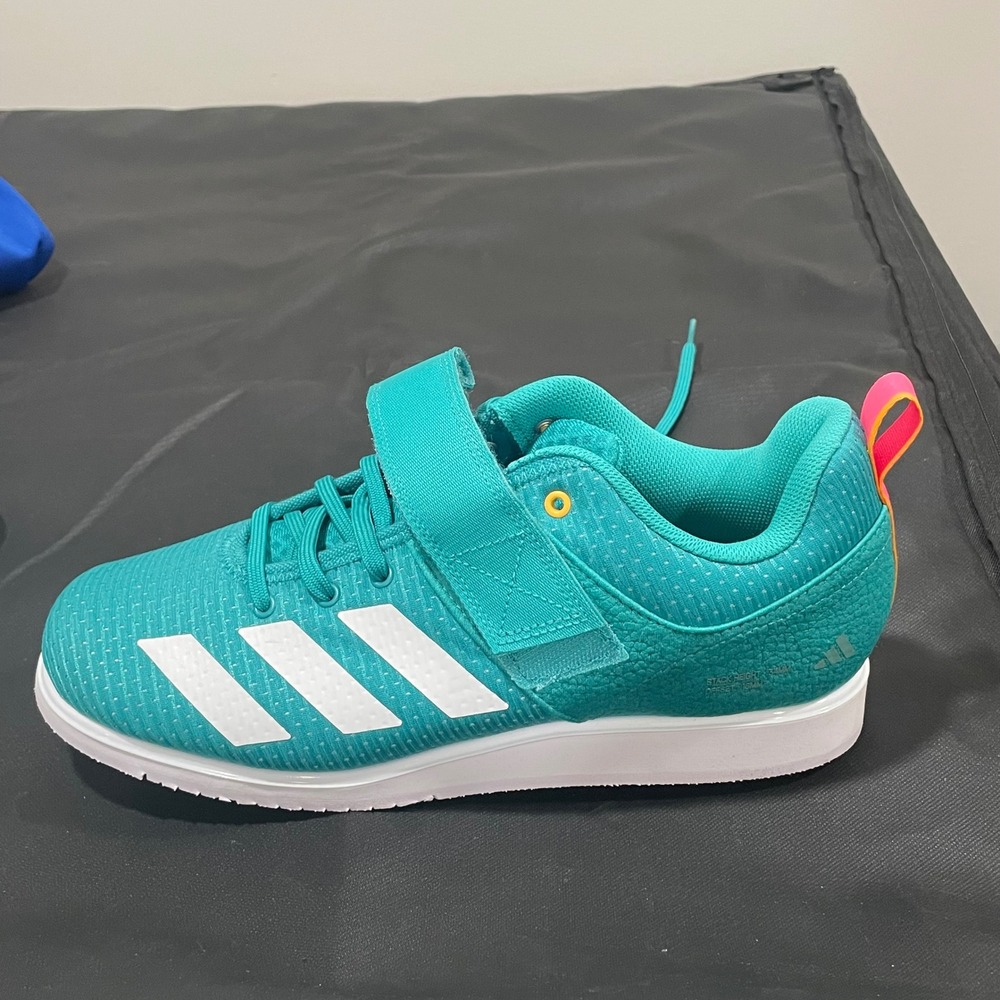 Adidas‎ Powerlift 5 Weightlifting Shoes Mens 9.5 Pulse Mint White GV9641